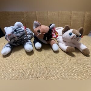 Ty Beanie Babies Trio Snip, Prance, Chip 1996/1997